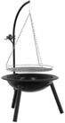 vidaXL Grillkamin Feuerschale mit verstellbarem Grillrost ⌀55,5 x 107,5 cm