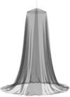 vidaXL Bett Moskito-Netz f&uuml;r das Bett 3 stk. 156 Mesh Schwarz ⌀56 x 220 cm...