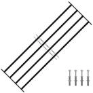 vidaXL Fensterschutzgitter, Fenstergitter Schwarz 175 x 60 cm...