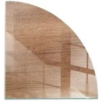Tulup Bodenschutzplatte Braun Nat&uuml;rliches Holzmuster, Geh&auml;rtetem Glas