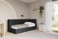 ALTDECOR Jugendbett HUGY (Jugendbett mit Bettkasten und Lattenrost, Polsterbett mit