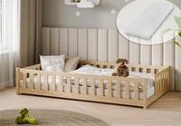 Kids Collective Kinderbett Bodenbett mit Rausfallschutz & Lattenrost Montessori