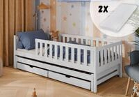 Kids Collective Kinderbett mit Rausfallschutz, Lattenrost und optionaler...