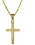 trendor Kreuzkette 75274, Kreuz-Anh&auml;nger Gold 333 8 Kt. + Goldplattierte Silber