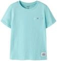Kurzarmshirt NAME IT "NKMVINCENT SS TOP F NOOS", Jungen, Gr. 98, limpet shell,