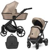 KUNERT Kombi-Kinderwagen ARIZO 2 in1 Kinderwagen mit schwarzem Rahmen und
