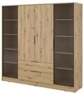 Masseno Dreht&uuml;renschrank CATERINA 206 cm Kleiderschrank 4 T&uuml;ren und 2...