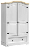 vidaXL Kleiderschrank Kleiderschrank CORONA Wei&szlig; 101 x 52 x 170 cm (1-St)