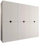 MIRJAN24 Kleiderschrank Espresso 240 (mit zw&ouml;lf Dreht&uuml;ren) sechs...