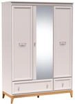 MIRJAN24 Kleiderschrank Windsor W-15 (mit drei Dreht&uuml;ren und zwei Schubladen)