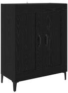 vidaXL Sideboard Sideboard Schwarz Eichen-Optik 69,5 x 34 x 90 cm Holzwerkstoff...