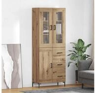 vidaXL Highboard, Highboard 2 pcs Artisan-Eiche 69,5 x 34 x 180 cm Holzwerkstoff