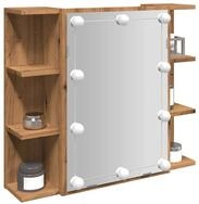 vidaXL Schrankmodule Spiegelschrank mit LED Artisan Eichen-Optik 70x16,5x60 cm
