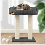 Rohrschneider Kratzbaum Katzenbaum Wolly 2 breite Kratzst&auml;mme mit Katzenbett