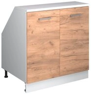 Vicco Kommode Rion, Goldkraft Eiche/Wei&szlig;, 80 x 81.6 cm mit 2 T&uuml;ren, Schrankkorp...