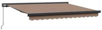 vidaXL Markise Ausziehbare Markise Taupe 450 x 300 cm Leinen und Aluminium...