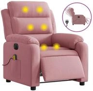 vidaXL Sessel Massagesessel Elektrisch Rosa Samt (1-St)