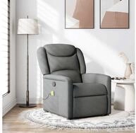vidaXL Massagesessel, Massagesessel Dunkelgrau Stoff
