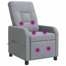 vidaXL Sessel Massage Relaxsessel Hellgrau Stoff (1-St)