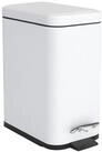 relaxdays Kosmetikeimer Bad M&uuml;lleimer 5 l Softclose, wei&szlig;