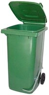 BRB-Lagertechnik M&uuml;lleimer BRB 120 Liter M&uuml;lltonne mit Fu&szlig;pedal f&uuml;r...
