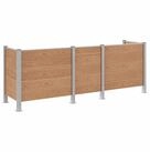 vidaXL M&uuml;lltonnenbox 315 x 85 x 115 cm M&uuml;lltonnenverkleidung Sichtschutz Braun