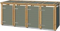weka M&uuml;lltonnenbox Killarney, Metall pulverbeschichtet, f&uuml;r 4 M&uuml;lltonnen,...