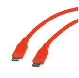 ROLINE USB 2.0 Kabel, Typ C-C, ST/ST USB-Kabel, USB Typ C (USB-C) M&auml;nnlich