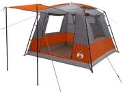vidaXL Kuppelzelt Partyzelt 10 Personen Grau und Orange, (1 tlg)