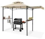 tectake Pavillon Grillpavillon, inklusive 8 Heringen und 6 Haken, 316 x 150 x...