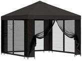 vidaXL Pavillon 3 x 3 m Garten Pavillon mit Seitenw&auml;nden 3x3 m Anthrazit