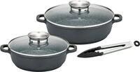 GSW Pfannen-Set Gourmet Granit, Aluminiumguss (Set, 5-tlg., 1x Servierpfanne mit