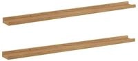 vidaXL Regal Wandregal 2 stk. Braun 100 x 9 x 3 cm Holzwerkstoff, 2-tlg.