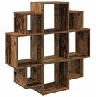 vidaXL Wandregal 90 x 25 x 90 cm Wandregal Altholz 90x25x90 cm Holzwerkstoff
