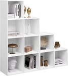 Woltu B&uuml;cherregal, 1-tlg., Raumteiler mit 10 F&auml;chern 120x120x30cm