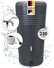 4rain Regentonne MILO 2in1 Regentonne Komplett-Set 230 L, graphite grey, 230 l