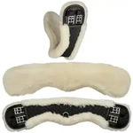 Equinate Sattelgurte Mondgurt anatomisch Lammfell, besonders anschmiegsam beige...