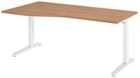 b&uuml;m&ouml; Schreibtisch XB-Serie, Freiform: 180 x 100 cm - Dekor: Nussbaum -...