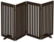 relaxdays Treppenschutzgitter Braunes Absperrgitter 92 cm (4 St), 4 Panel