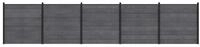 vidaXL Gartenzaun zaunset 5 stk. 872 x 186 cm WPC und Aluminium Grau, (5-St)