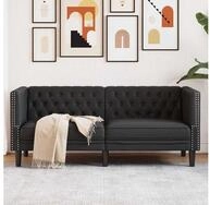 vidaXL Sofa, Sofa Schwarz 174 x 74,5 x 70,5 cm PVC