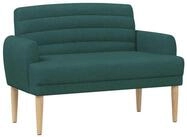 vidaXL Sitzbank 116 x 67 x 80 cm Zweisitzer mit Knopfheftung Dunkelgr&uuml;n...