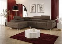 Fun M&ouml;bel Ecksofa Schlafsofa MONARO mit Ottomane in Stoff, Bettkasten,...