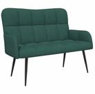 vidaXL Sofa 2-Sitzer Sofa Dunkelgr&uuml;n 115 x 61 x 87 cm Stoff, 1 Teile