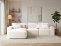 GrainGold Ecksofa L-Form Leni L, Set, Wellenfederkern, HR-Schaum, Freistehendes,