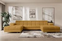 ALTDECOR Wohnlandschaft COMA U2, Couch mit Schlaffunktion, Wohnzimmer -
