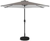 vidaXL Sonnenschirm Gartenparasol mit LED-Lichtern und Sockel 300 x 300 cm