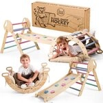 Goodevas Kletterger&uuml;st 5-in-1 Montessori Holz-Kletter-Set 5in1 f&uuml;r...