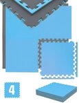 eyepower Fitnessmatte f&uuml;r Zuhause - 1 m&sup2; Trainingsmatte mit Rand - 4 Gro&szlig;e...