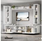 STILVORA Wohnzimmer-Set mit Wandregal&Lowboard,Kastenm&ouml;bel-Set Vitrinen mit